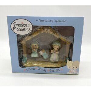 Precious Moments Christmas Nativity 4 Piece Set Enesco 2004 w Box